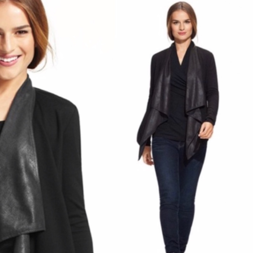 CAbi #527 Black Owens Jacket  Open Cardigan Size Medium